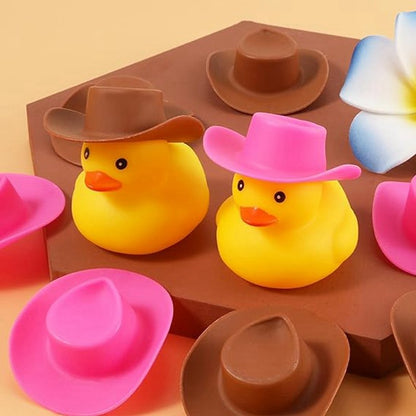 HFIL-30Pcs Mini Cowboy Hat Mini Horseshoe Plastic Western Party Hats For Birthday Horse Party Decoration Supplies