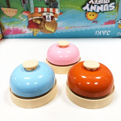 Brinquedo Musical Sino de Metal Bebê com Estímulo Auditivo Colorido, Campainha de Mesa, Campainha de Chamada para Jogos, Chamada de Animais de Estimação, Auxílio para Crianças