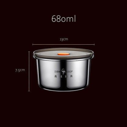 Luxury LFGB Certificated 304 Stainless Steel Crisper Silicone Sealing Edge Vacuum Container Air Exhaust Fresh-Keeping Food Box