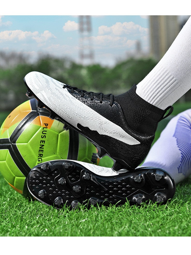 New Men Sport Soccer Shoes Training Boys Football Boots Outdoor Adult Long Spikes Non Slip Cleats Breathable Match Comfortable