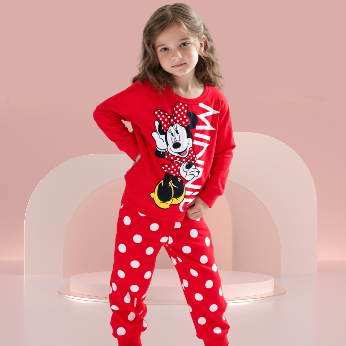 2pcs/set Kids Minnie Pajamas for Boys Girls Home Wear Kids Casual Sleepwear Long Sleeve Pajamas Bottoms Suit Cute Gifts nighty