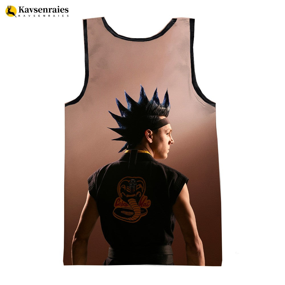 Cobra Kai 3D Print Tank Tops Men Women Summer Fashion Casual Sleeveless Shirts Hip Hop Streetwear Oversized Tops Men's Clothing