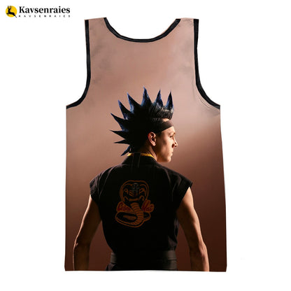 Cobra Kai 3D Print Tank Tops Men Women Summer Fashion Casual Sleeveless Shirts Hip Hop Streetwear Oversized Tops Men's Clothing