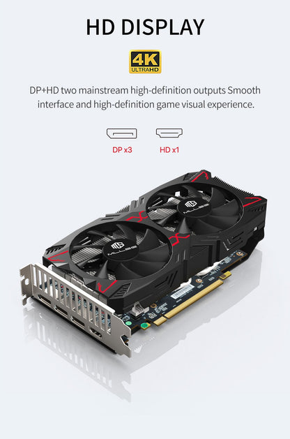 Placa de Vídeo MLLSE RX 5500xt 8gb Gaming 7NM 128bit GDDR6 8Pin PCI Express 4.0 x 8 1717MHz HDMI*1 DP*3 para Desktop