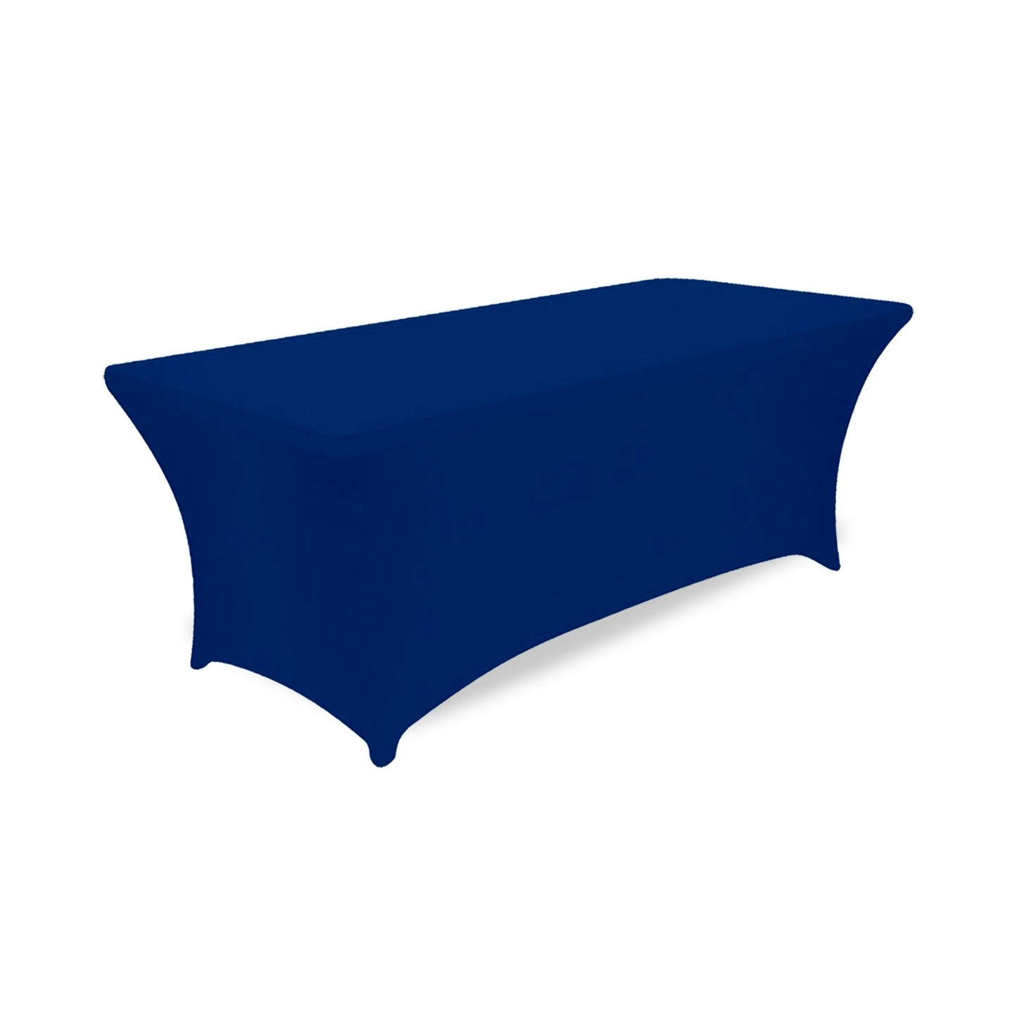 Hot Selling 6ft Trade Show Polyester Tablecloths Waterproof Fitted Stretch Spandex Table Cover Custom Printed Logo for Banquets