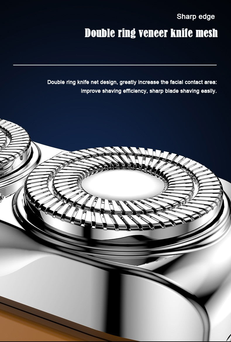 Mini Shaver On-The-Go, Portable Electric Shaver for Men, Dry Shave, USB-C?IPX7 Waterproof Easy Cleaning, Battery Indicator