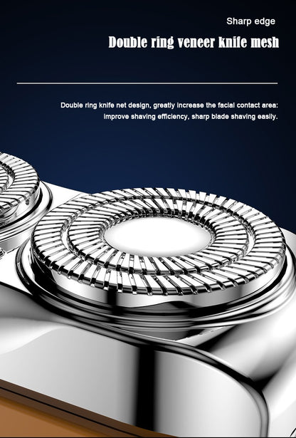 Mini Shaver On-The-Go, Portable Electric Shaver for Men, Dry Shave, USB-C?IPX7 Waterproof Easy Cleaning, Battery Indicator