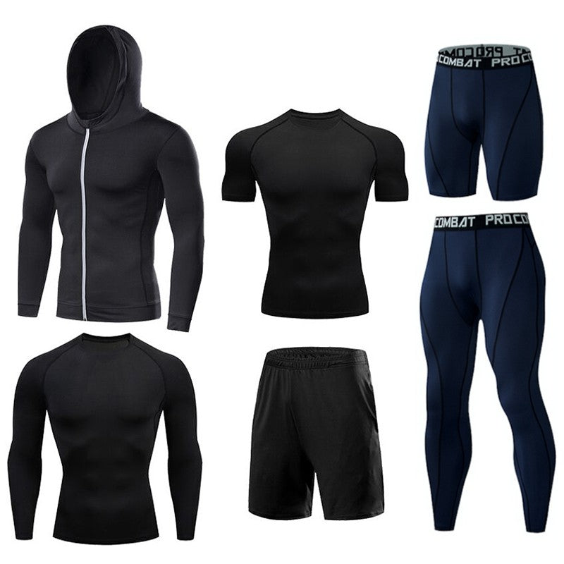 Men's Running Compression Tshirts Quick Dry Soccer Jersey Fitness Tight Sportswear Gym Sport Short Sleeve Shirt Breathable