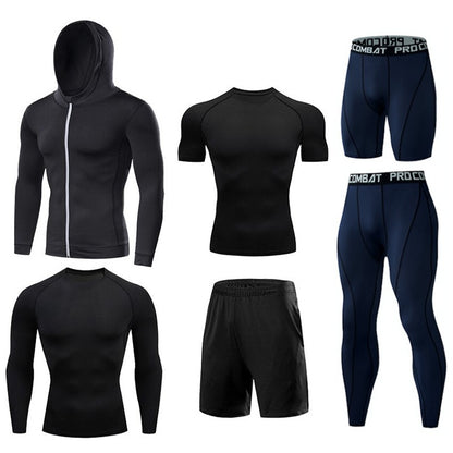 Men's Running Compression Tshirts Quick Dry Soccer Jersey Fitness Tight Sportswear Gym Sport Short Sleeve Shirt Breathable