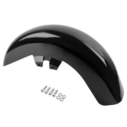 Para-lama dianteiro de plástico ABS preto vívido para motocicleta Harley Touring Road Electra Street Glide 1989-2013