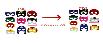 32/28/10 Pcs/Lot Superhero Mask Cosplay Christmas Halloween  Carnival Party Props  Birthday Felt  Masquerade