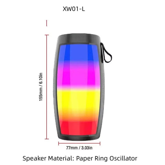 PHONEPACE Bluetooth Wireless Speakers Powerful Portable Sound Box Subwoofer Car Audio Bass MP3 Player Sound System LED Lights