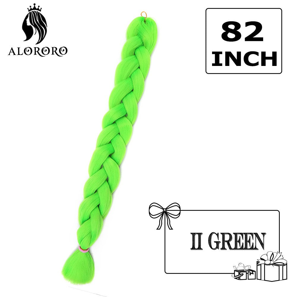 Cabelo Trançado Sintético Jumbo Alororo 82 polegadas Cabelo Falso Africano Fibra de Alta Temperatura Roxo Vermelho Extensões de Cabelo para Mulheres