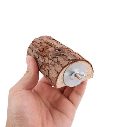 Poleiro Natural de Madeira para Gaiola de Pássaros Papagaios Plataforma Periquito Cacatua Rato Brinquedo