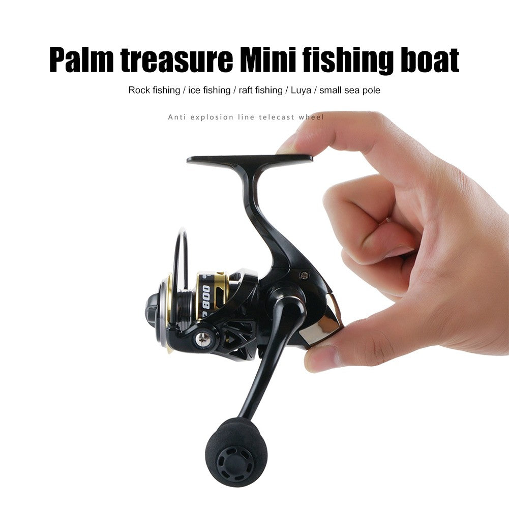 Molinete de Pesca Leve ZP Série 500/800 com Cabo EVA 13+1BB Relação de Transmissão de Alta Velocidade 5.2:1 Mini Molinete Carretel de Metal