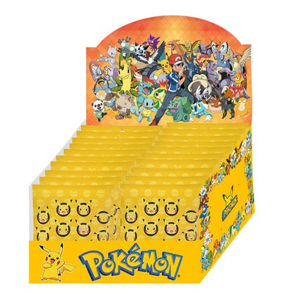 Anime Pokémon Figuras Caixa Surpresa Pikachu com Cartão Brinquedo Natal Halloween Bonecos de PVC Pingente para Presentes Infantis