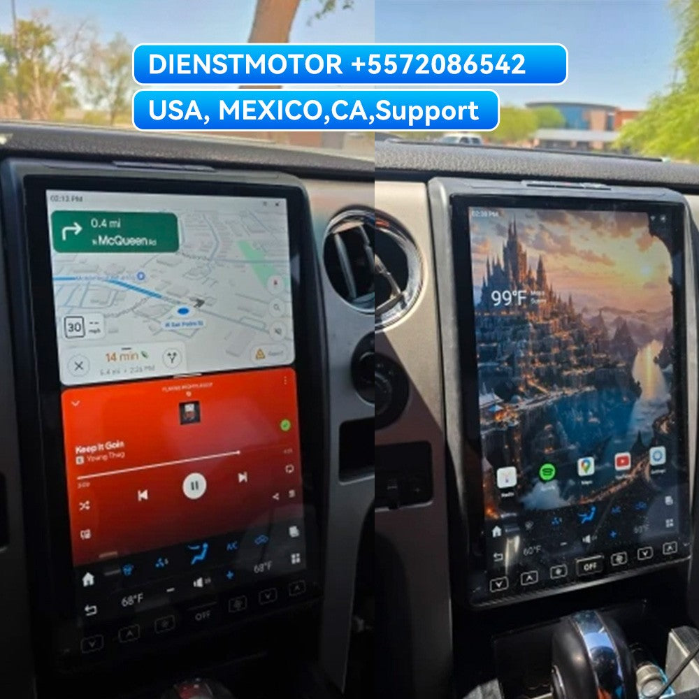 14,4 polegadas Android 13 128GB Para Ford F150 Raptor 2009-2014 Tesla Style Car GPS Navigation Multimedia Player Rádio Leitor de Fita Multimídia