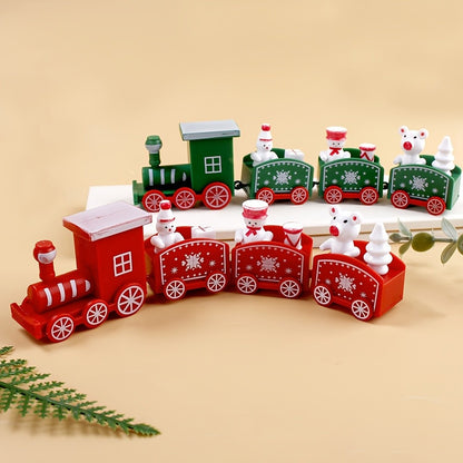 1pc Plastic Train Home Ornaments Christmas Halloween Decorations Party Decor Collectible Figurines Room Decoration Accessories