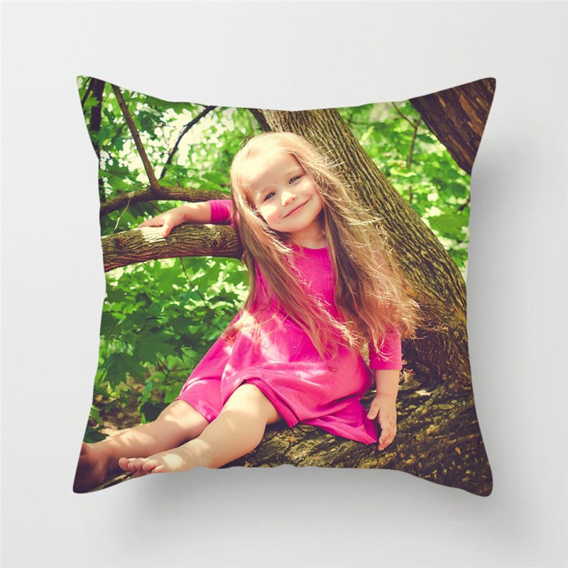 MIAOTU Custom Cushion Cover DIY Customized Throw Pillow Home Decorative Square Wedding Pets Baby Print Pillowcase Drop Shipping