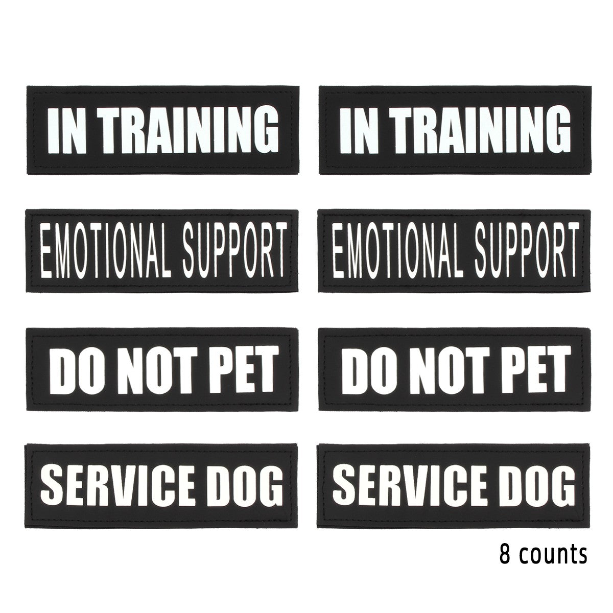 2PCS Custom logo Dog Name Personalized dog harness collar side label custom reflective patch phone number Pet Anti-lost function
