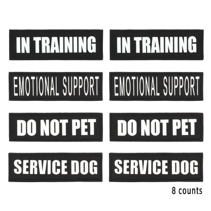 2PCS Custom logo Dog Name Personalized dog harness collar side label custom reflective patch phone number Pet Anti-lost function