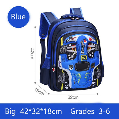 Mochila Infantil de Carro 3D Personalizada para Meninos, Mochila Escolar Divertida de Desenho Animado, Mochila de Livros Infantil, Mochila Estilosa para Meninos, Durável e Impermeável
