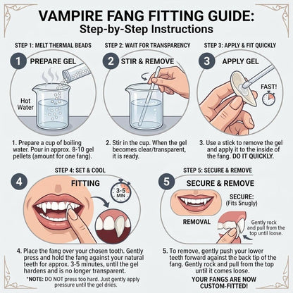 4 Pairs Vampire Teeth for Cosplay Fangs Dentures Props Halloween Costume Props Solid Glue Denture Adhesive Halloween