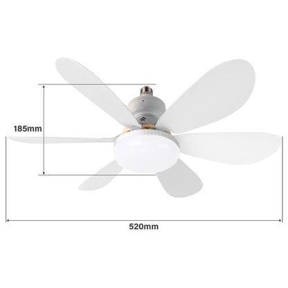 LED 40W ceiling fan light E27 with remote control for dimming, suitable for living room, study, household use, 85-265V bulb