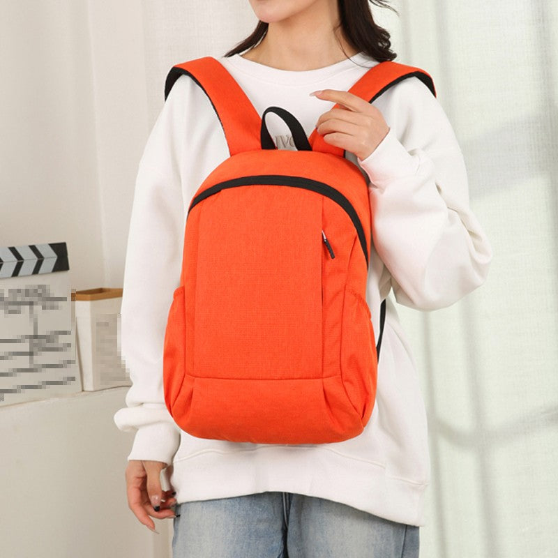 Lightweight solid-color backpacks, outdoor sports backpacks, casual travel bags, student schoolbags