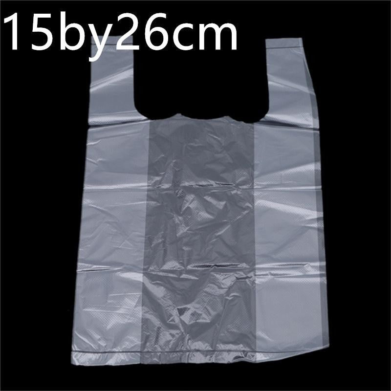100pcs Transparent Bags Shopping Bag Plastic Supermarket Bags