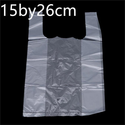 100pcs Transparent Bags Shopping Bag Plastic Supermarket Bags