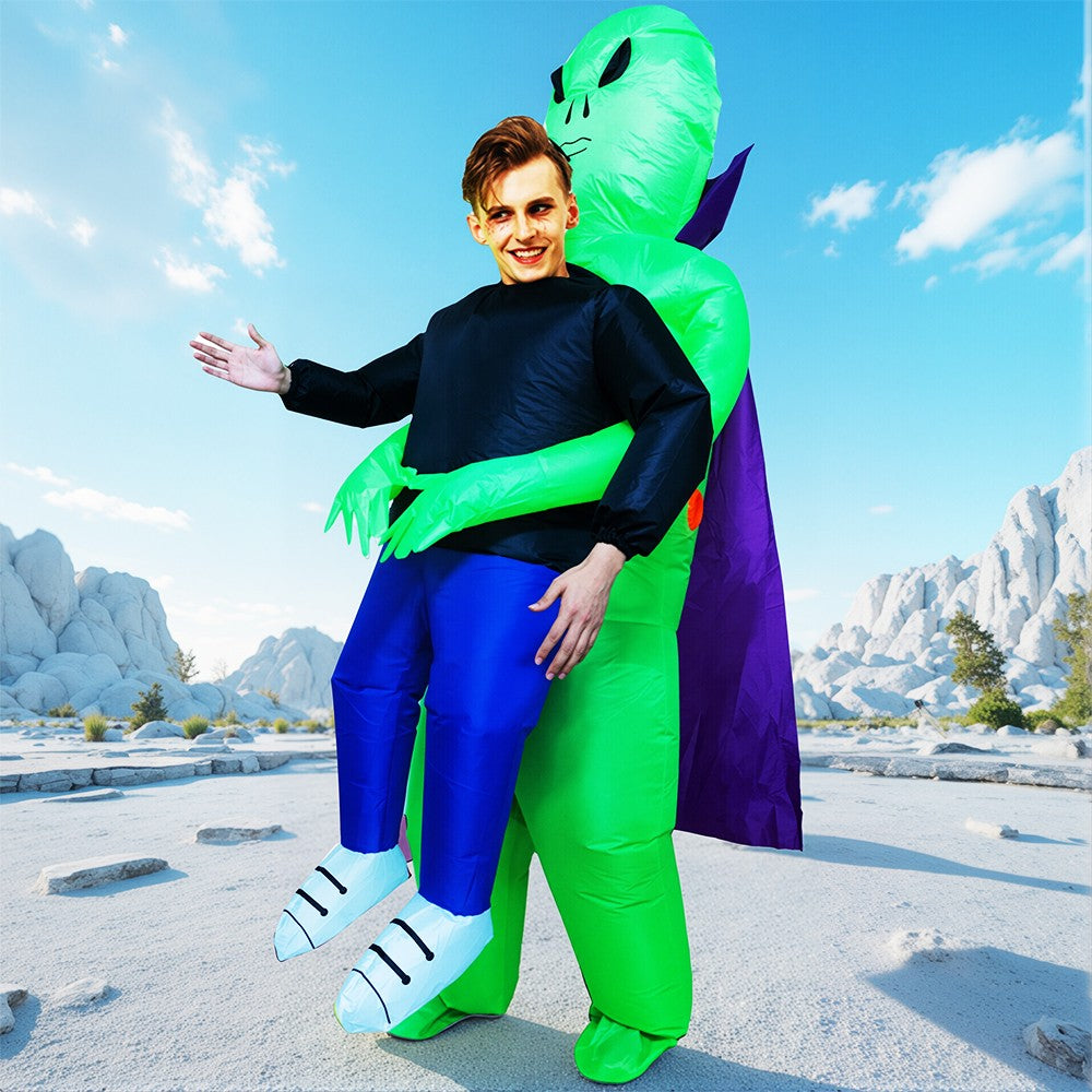 Fancy Funny Mascot Astronaut ET Inflatable Alien Costume Suit Dress Adult Purim Halloween Carnival Anime Party Cosplay Costumes