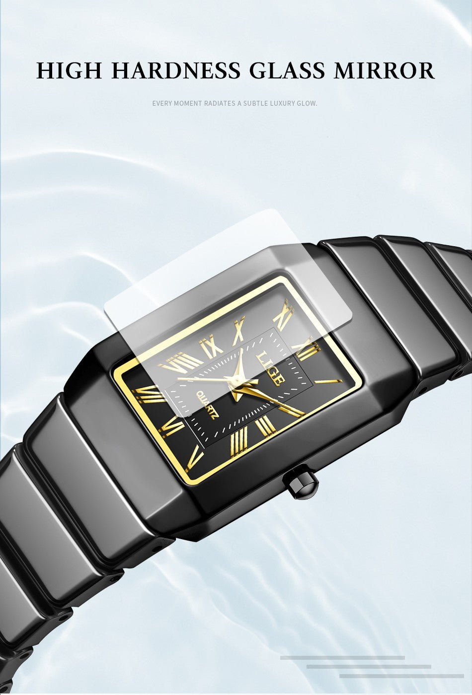 New Fashion LIGE Woman Watch Elegant Luxury Ceramic Strap Waterproof Simple Dial Quartz Women's Watches Ladies Gifts Reloj Mujer