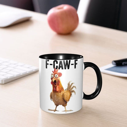 Funny F-Caw-F Chicken FCAWF Mug Fun Tea Cup Gift For Women Men