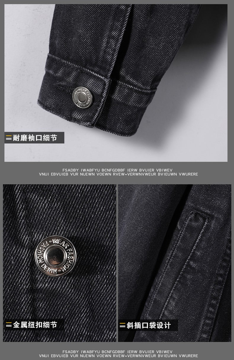 Men's new spring autumn denim jacket men's jacket slim fashion casual best denim jacket large casual jacket M-5XL
