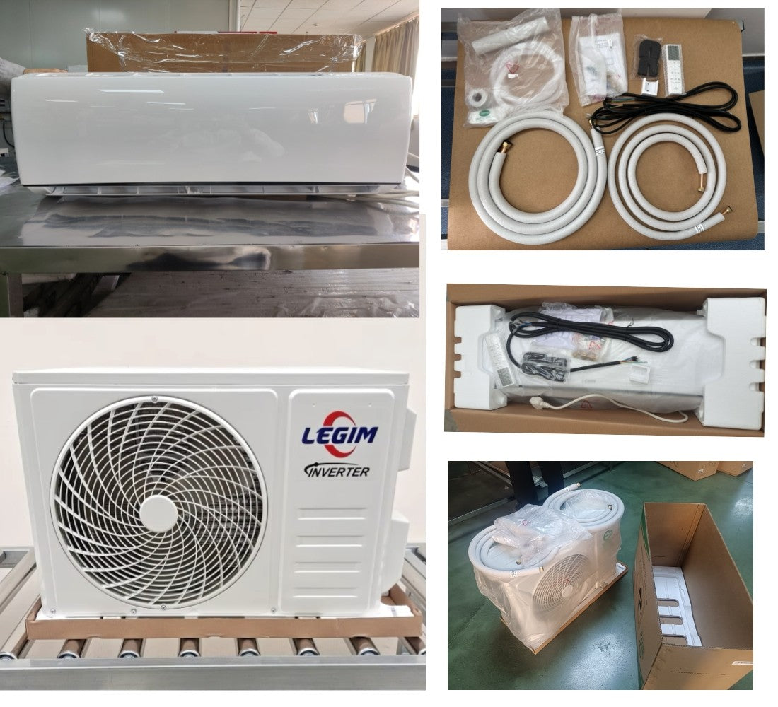 Ar Condicionado de Alta Eficiência 12000 BTU Aletas Douradas, Controle Inteligente Wi-Fi, Inversor DC, Montado na Parede 1.5hp