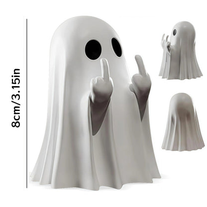 1-5Pcs Cute Middle Finger Ghost Statue, Halloween Ghost Festival Carnival Party Favors, Decoration Ornaments, Gift Bag Fillers