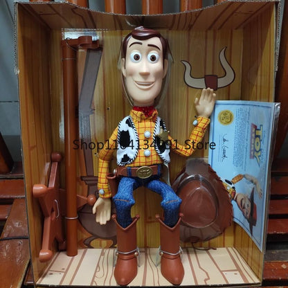 Boneco Xerife Woody Autêntico Toy Story Edição Colecionador com Voz em Inglês - Brinquedo Colecionável para Crianças