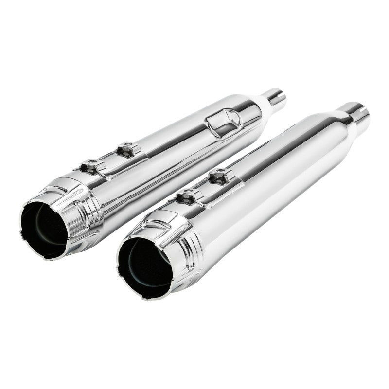 Motorcycle Dual Slip-On Mufflers Exhaust Pipes For Harley Touring Street Glide 2017-2023