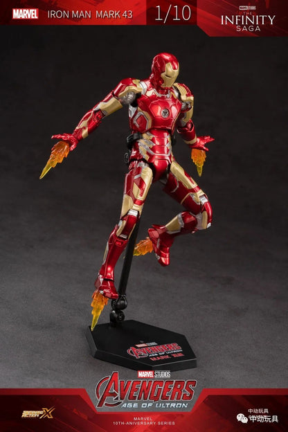 ZD Original Iron Man MK30 Blue Steel 1/10 Iron Patriot MK3 Marvel legends War Machine 10th Anniversary Action Figure Model Gift