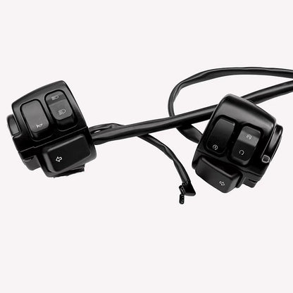 Interruptor de Controle de Seta de Guidão Preto 1" para Moto Harley XL883 96-13 Sportster Dyna V-ROD Softail