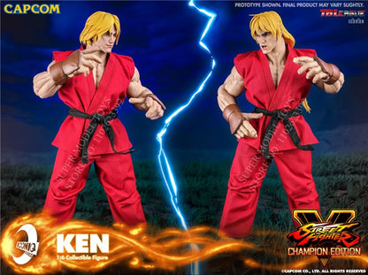Iconiq Studio x Capcom IQGS-04 1/6 Escala Homem Soldado Ken Masters Lutador Conjunto Completo Boneco de Ação Colecionável de 12 polegadas