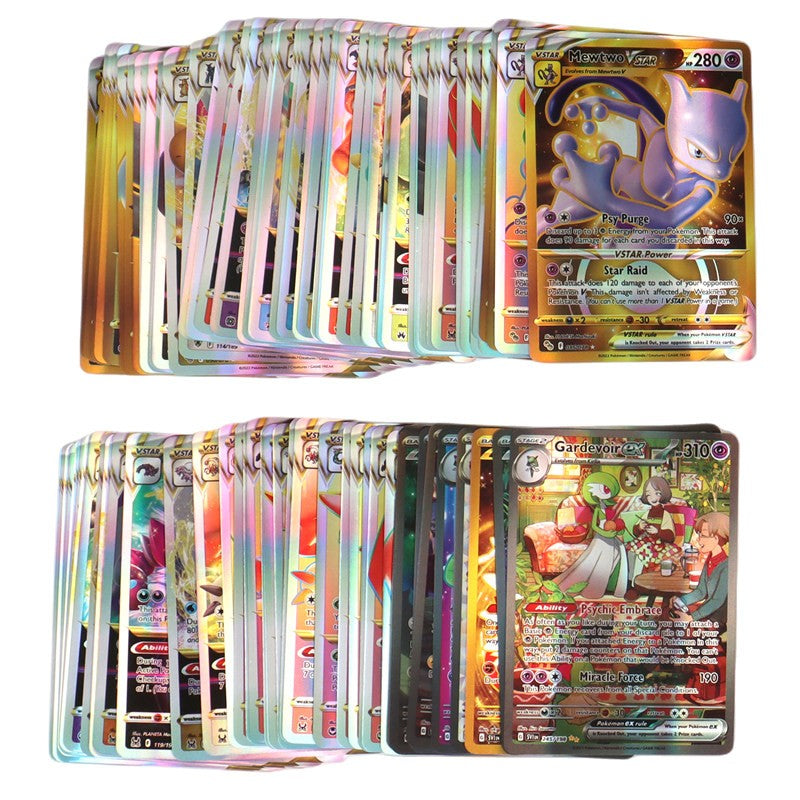 New Holographic Pokemon Cards Scarlet Violet 80Vmax 20EX English Letter Pokemon trading card Kids Gift