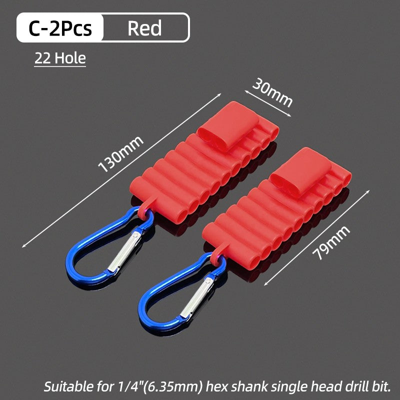 Suporte de Bits de Chave de Fenda Hexagonal de 1/4" Portátil Estojo Organizador com 10/22 Furos para Armazenamento de Bits de Broca para Cabeças de Chave de Fenda Ferramentas de Estojo