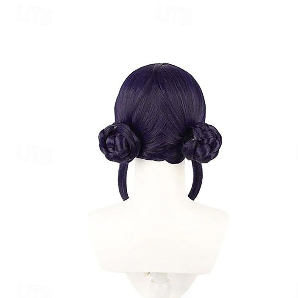 Synthetic Hair Wigs Dark Purple  Costume  Cosplay Wig Anime Wigs Medium Straight Hair Accessory for Holloween