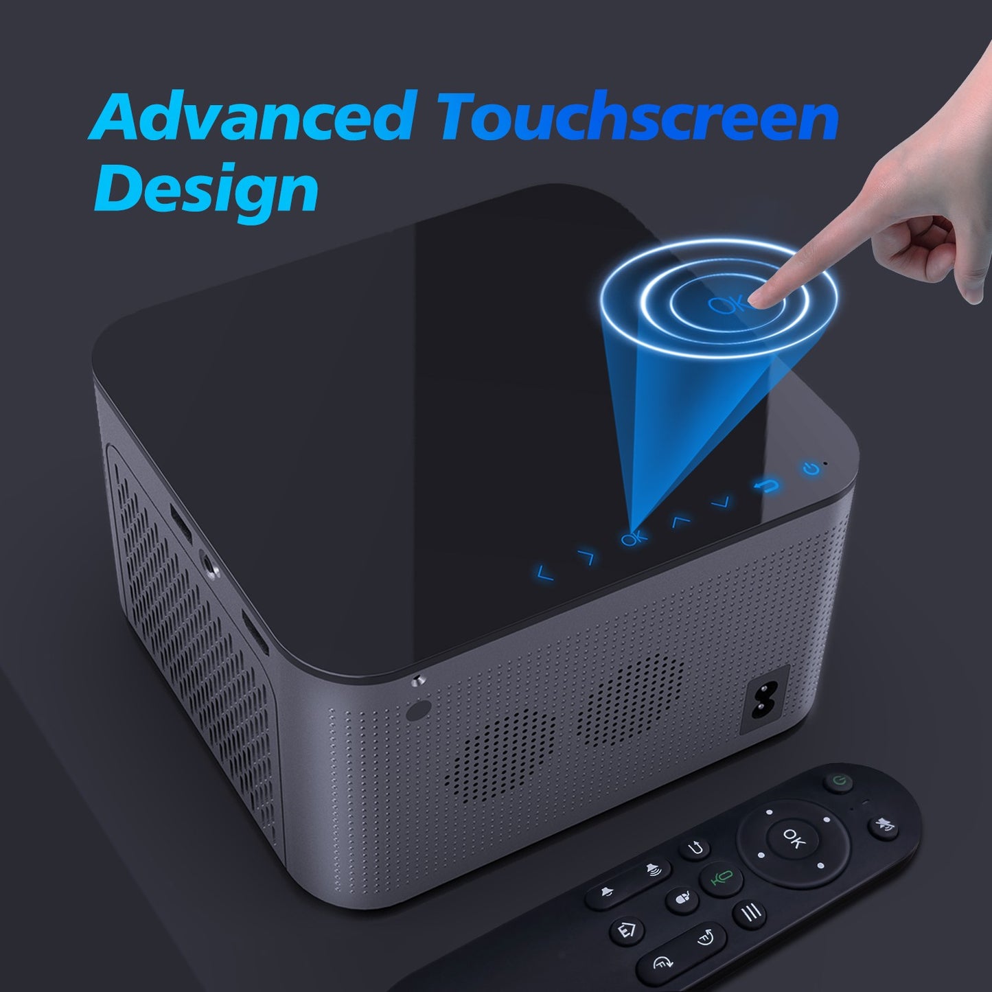 Projetor Magcubic 580ANSI Foco Automático Android 11 4K 1080P Wifi6 Controle de Voz Allwinner H713 BT5.0 Home Cinema HY350 Pro
