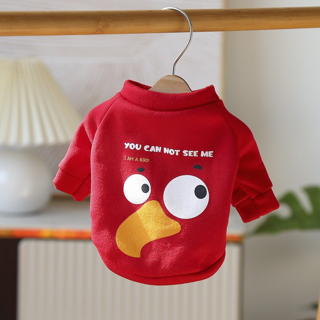 Roupa de Pet Suéter de Desenho Animado Camisa de Cachorro Outono E Inverno Suéter de Gato e Cachorro