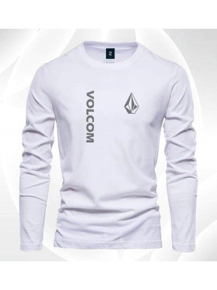 Autumn men's Long sleeved T-shirt graphic t shirts Cotton Comfortable Tops Solid color versatile men's clothing t shirt for man