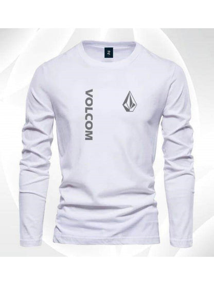 Autumn men's Long sleeved T-shirt graphic t shirts Cotton Comfortable Tops Solid color versatile men's clothing t shirt for man