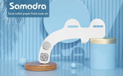 SAMODRA Button Bidet - Non-ElectricSelf  Cleaning Dual Nozzle (Frontal and Rear Wash) Fresh Water Bidet Toilet Seat Attachment